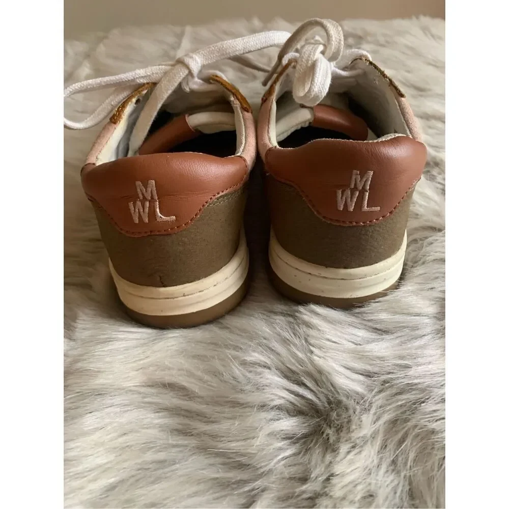 Madewell size 6.5M Court Sneakers in Nubuck and Recycled Leather